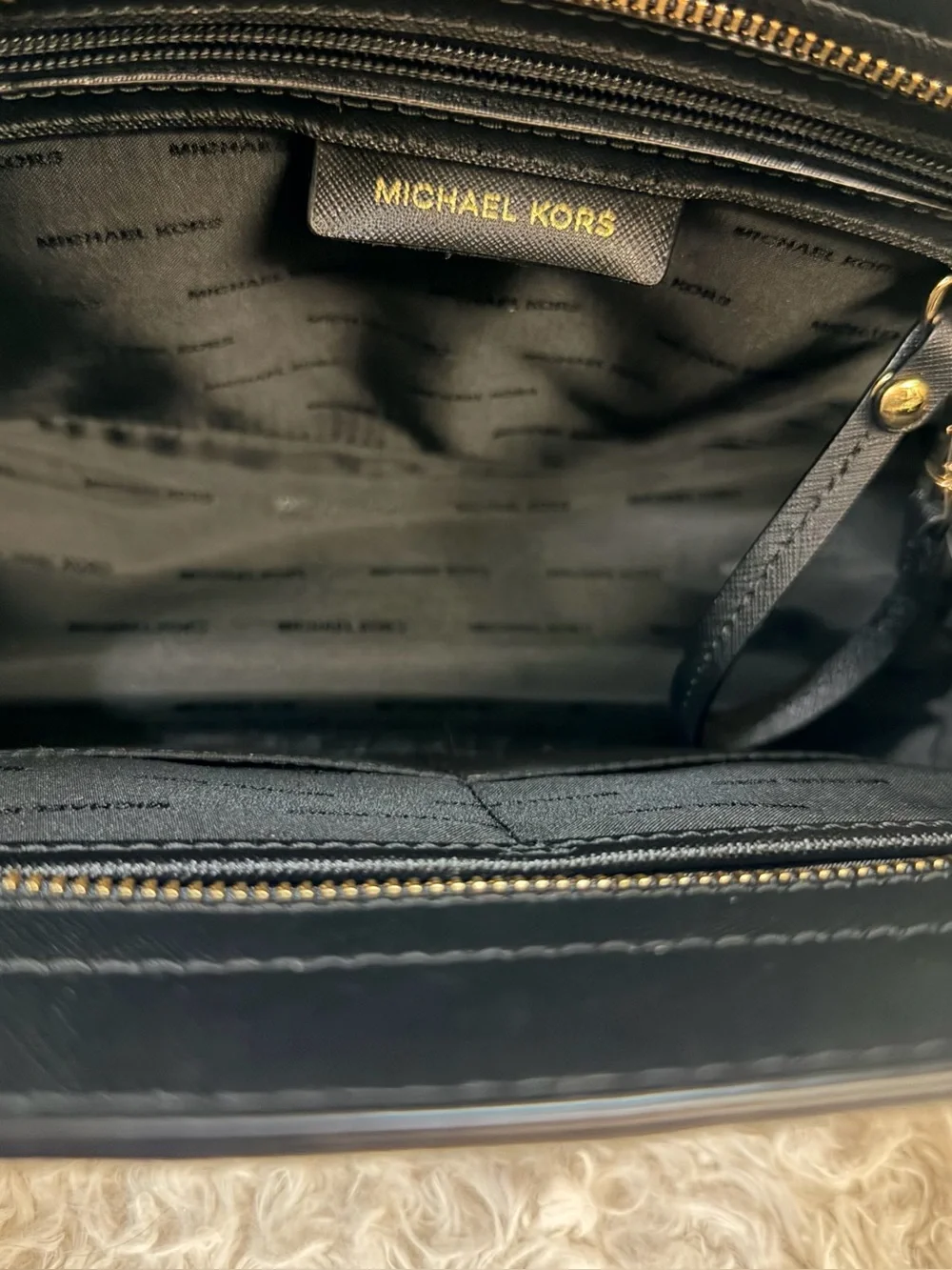 Michael Kors Selma Medium Studded Floral Satchel In Black Saffiano Leather